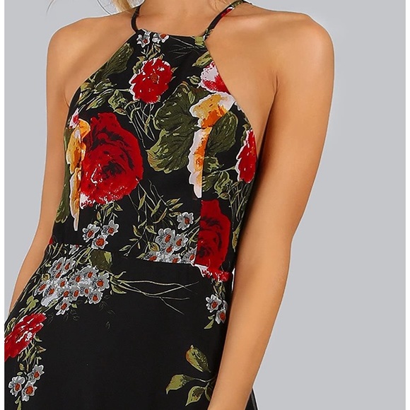 🆕Halter Neck Vintage Floral Print Maxi Dress - Picture 3 of 4